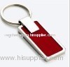 red metal pu keychain for gift