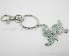 diamond fashion keychains in silver