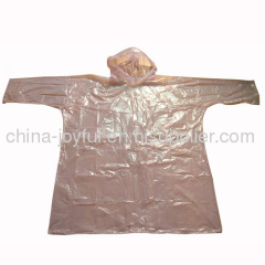 Disposable Plastic Pullover Raincoat