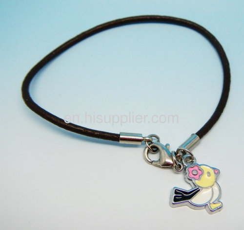 supplying high quality leather bracelets with metal charms