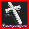 Wholeslae Plated Pave Crystal Rhinestone Side Cross Beads Cheap