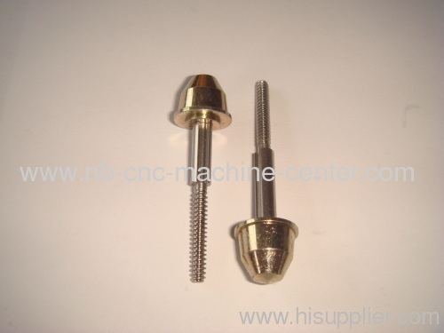 stainless steel sus303 worm shaft assembled with easy cutting steel 12L14 pintle for idle air control valve of vehicle