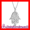 Fashion Jewelry 925 Silver Hamsa Hand Pendant Necklace