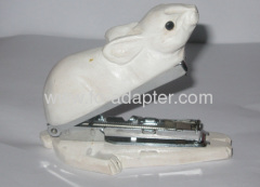 Lovely White Rabbit Shape Wooden Stapler