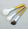 White Goat hair blush brush with natural wooden handle