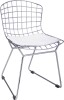 Modern Upholstered Baby Chair removable cushion chromed frame ergonomic children Bertoia side chairs