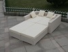 Leisure wicker lounge with footrest