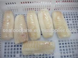 Frozen Atlantic cod loin IQF (Latin name:Gadus morhua) loins