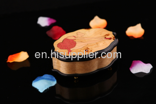 boutique carved wooden jewelry box wooden music box gift