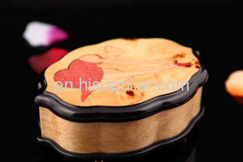 boutique carved wooden jewelry box wooden music box gift