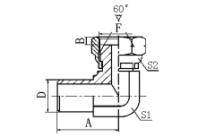 2WB9 BUTT-WELD TUBE / BSP FEMALE 60° CONE HYDRAULIC ADAPTER FITTING ELBOW PIPE FITTING