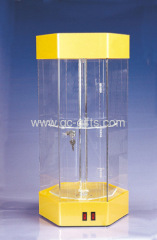 Rotary countertop acrylic display cases