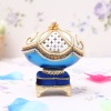 European royal egg carving music box hollow egg carving jewelry box