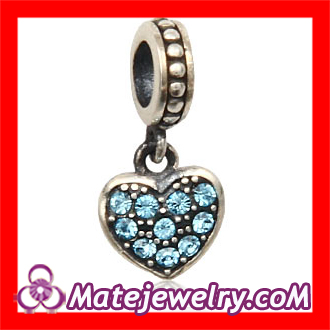 Wholeslae Sterling Silver Bubble Ring european Style Crystal Heart Pendant Cheap