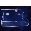Lockable clear plastic display boxes