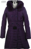 2013 NEW STYLE PURPLE WINTER LONG COAT WITH FUR COLLAR
