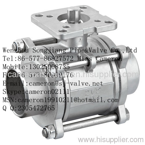 3-PC Butt Weld Ball Valve with ISO5211