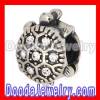 925 Sterling Silver european Turtle Charm Bead Pave Clear Swarovski Crystal