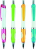 Gift plastic ballpoint pen with solid white barrel
