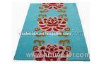 Modern Sofa Area Rugs, Blue Acrylic Floral Pattern Area Rug For Living Room