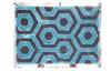 Chocolate / Blue Contemporary Shaggy Rug, Polyester Handmade Carpet Rugs