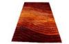 Brown / Orange Polyester Contemporary Shaggy Pile Rug, Modern Luster Shaggy Rugs Carpets