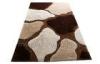 Coffee Polyester Shag Rugs, Contemporary Shaggy Area Rug For House Decoration
