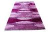 Contemporary Design Purple Polyester Shaggy Rug, Patterned Shag Rugs For House Decoration