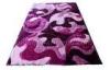 Hand-tufted Polyester Modern Shaggy Rug, Purple Patterned Shaggy Rugs