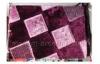 Custom Purple Polyester Plaid Patterned Soft Shaggy Rugs, Hand-tufted Area Rug