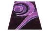 Customized Pink / Purple Polyester Patterned Shaggy Rugs, Bedside Area Rug Carpet