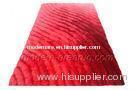 Custom Size Red 3d Polyester Shaggy Rug, Modern Luster Shaggy Rugs For House Decoration