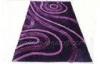 Modern / Concise 150D Soft Silky Pile 3D Polyester Shaggy Rug, Romantic Shaggy Rugs For Floor