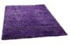 Hand-tufted Purple Polyester Shaggy Pile Rug, Modern Shaggy Carpet Rugs