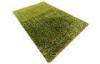 Grass Green Polyester Shaggy Pile Rug, Hand Tufted Area Carpets Rugs For Indoor / Outdoor