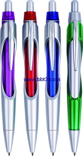 Promotion ballpoint pen with transparent body