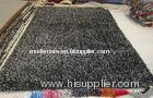 OEM Carbonized Black Polyester Shaggy Pile Rug, Soft Pile Modern Carpet Rugs