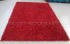 Red Polyester Shaggy Pile Rugs, Modern Rug Carpets For Play Room, Bedside Area