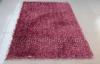 Magenta Polyester Shaggy Pile Rug, Modern Shaggy Rugs, Hand-tufted Decorative Area Carpet