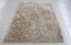 Champagne Polyester Shaggy Pile Rug, Modern Concise Shag Pile Rugs For Living Room