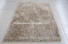 Champagne Polyester Shaggy Pile Rug, Modern Concise Shag Pile Rugs For Living Room