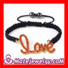 2013 Brand New Pave Rhinestone Crystal Word Love Connector Bracelet