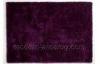 Deep Purple Polyester Shaggy Area Rug, Contemporary Modern Floor Rugs For Living Room