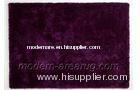 Deep Purple Polyester Shaggy Area Rug, Contemporary Modern Floor Rugs For Living Room