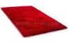 Red Polyester Shaggy Area Rugs, Modern Design Hand-tufted Area Rug For Outdoor / Indoor