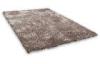 Contemporary Washable Taupe Polyester Shaggy Area Rug For Dining Room, Sitting Room