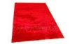 Modern Scarlet Polyester Silky Shaggy Rug, Home, Hotel, Floor Decorative Rugs