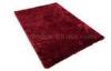 OEM Hand Tufted Wine Polyester Shaggy Modern Area Rug, Soft Fluffy Carpet Rugs