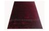 Customized Modern Black / Red Polyester Silky Shaggy Rug Anti-Slip For Home, Hotel, Floor