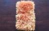 Light Orange Polyester Shaggy Area Rug, Play Room Rugs With Customized Shape